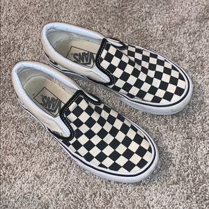 Platform checkered vans